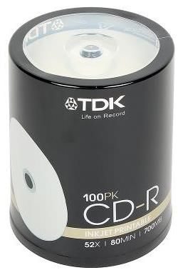 CD-R TDK 700MB (box 100) 52x Printable | Купити в інтернет магазині