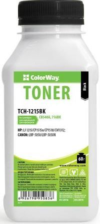 Тонер ColorWay (TCH-1215BK) Black 60g для HP CLJ CP1215/1515 | Купити в інтернет магазині