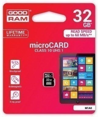 Карта пам'яті Goodram microSD 32GB Class 10 UHS I no adapter | Купити в інтернет магазині