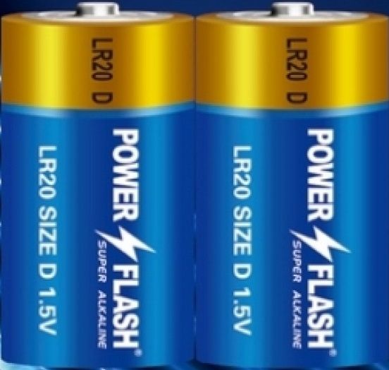 Батарейка LR20 Power Flash (2шт/уп) D | Купити в інтернет магазині