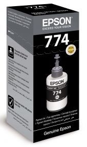 Оригинальные чернила Epson L605/L655/L1455/M100/M200 (Black Pigment) 140ml (C13T77414A)