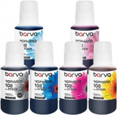 Фото Комплект чернил Barva 108 для Epson L8050/L8100 (B/C/M/Y/LC/LM) 6x140ml купить в MAK.trade