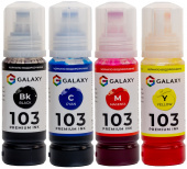 Фото Комплект чернил GALAXY 103 для Epson L-series (B/C/M/Y) 4x70ml купить в MAK.trade