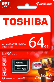 Карта пам'яті Toshiba microSDHC 64GB Class 10 UHS-I U3 + adapter