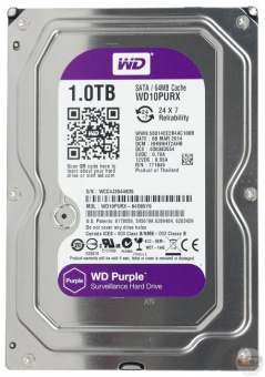 Жесткий диск 1Тb Western Digital Purple SATAIII 5400 64Mb WD10PURX