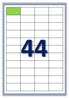 Этикетка самоклеющаяся Buromax 44 деления 48,3*25,4мм А4 (100л) матовая