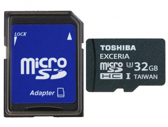 Карта памяти Toshiba microSDHC 32GB Class 10 UHS-I U3 + adapter