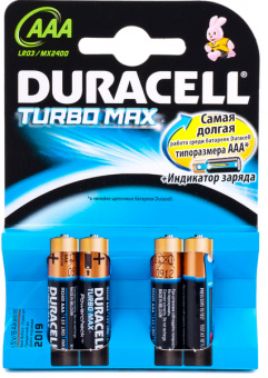 Батарейка Duracell LR03 MN2400 Turbo (4шт/уп) ААА