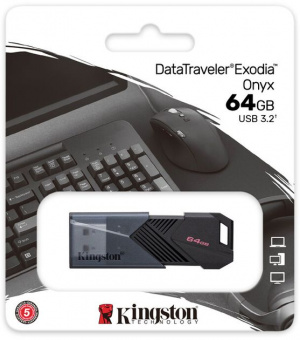 флеш-драйв KINGSTON DT EXODIA ONYX 64GB USB 3.0
