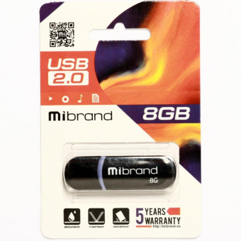 Флеш-память Mibrand Panther 8Gb Black USB2.0