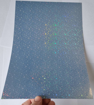 Самоклеющаяся пленка Galaxy А4 (20л) 80мкм, Струйная печать, Holographic STARRY