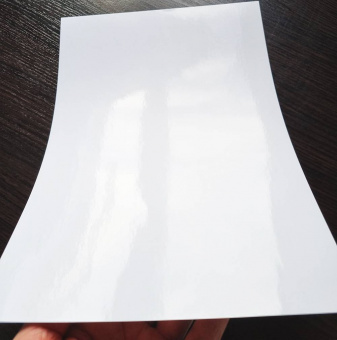 Самоклеющаяся пленка Galaxy А4 (20л) 70мкм, PET Струйная печать, Белая глянцевая