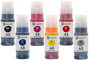 Комплект чернил GALAXY GI-43 для Canon G540/G640 (B/C/M/Y/R/G) 6x70ml
