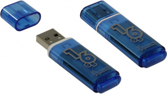 Flash-память Smartbuy Glossy series Blue 16Gb USB 2.0