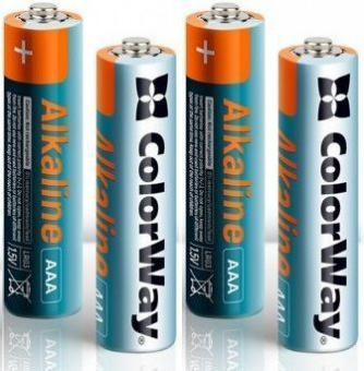 Батарейка щелочная ColorWay Alkaline LR03 (24шт/уп) ААА