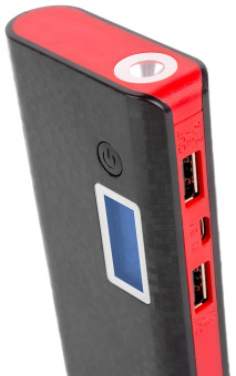 УМБ ColorWay Power Bank 10000 mAh Black/Red, LCD/LED (CW-PB100LIB2BK-DF)