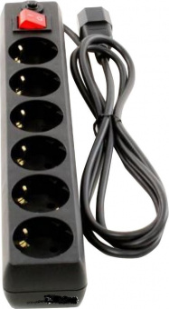 Сетевой фильтр Patron SP-65U для ИБП 6 розеток 2м Black
