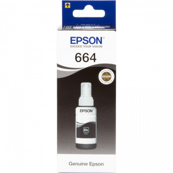 Оригинальные чернила Epson L110/L210/L355/L555/L1300 (Black) 70ml (C13T66414A)