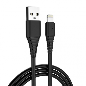 Кабель Lighting Apple - USB 2.4A Colorway 1м black