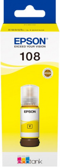 Оригинальные чернила Epson 108 EcoTank L8050/L18050 (Yellow) 70ml