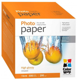 ColorWay 13x18 (500л) 200г/м2 Глянцевая фотобумага