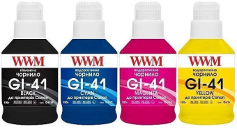 Комплект чернил WWM GI-41 Canon PIXMA G1420/G2420/G3420/G3460 (BP/C/M/Y) 4x190ml