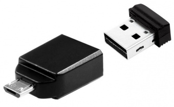 Flash-пам'ять Verbatim NANO 8Gb USB 2.0 із адаптером мікро-USB
