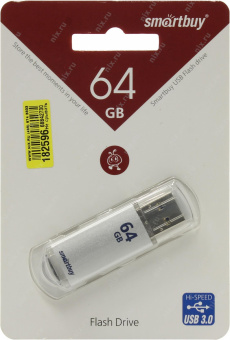 Flash-память Smartbuy V-Cut Silver 64Gb USB 2.0
