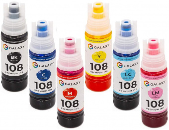 Комплект чорнил GALAXY 108 до Epson L8050/L8100/L18050 (B/C/M/Y/LC/LM) 6x70ml