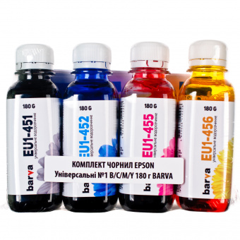 Комплект чорнила Barva Epson Універсальний №1 (B/C/M/Y) 4х180ml