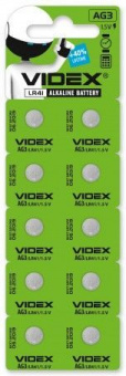 Батарейка Videx AG3 (LR41) Alkaline (10шт/уп) 1.5V
