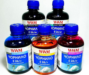 Комплект чорнил WWM E26 Epson XP520/XP600/XP610/XP700/XP800 (BP/PB/C/M/Y) 5x200ml