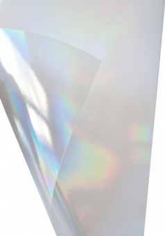 Самоклеюча плівка Galaxy А4 (20л) 80мкм, Струменева, Holographic RAINBOW прозора