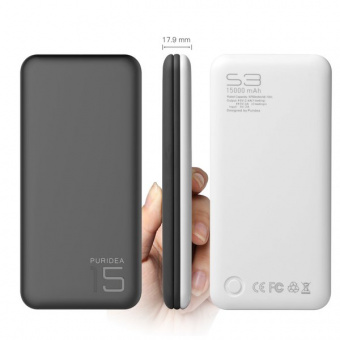 УМБ PURIDEA Power Bank 15000 mAh Gray - White (LI-33 )