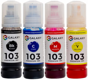Комплект чернил GALAXY 103 для Epson L-series (B/C/M/Y) 4x70ml