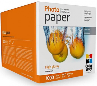 ColorWay 10x15 (1000л) 200г/м2 глянсовий фотопапір
