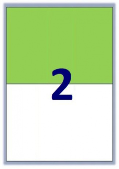 Этикетка самоклеющаяся Buromax 2 деление 210*148,5мм А4 (100л) матовая