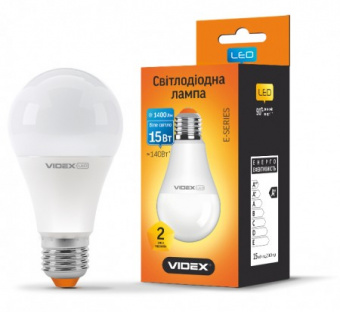 Світлодіодна LED лампа Videx E27 15W 4100K, A60e (нейтральний)