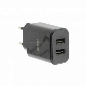 Зарядний пристрій HAVIT HV-H140 Dual usb charger 2.4 A Black