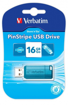 Flash-пам'ять Verbatim PinStripe 16Gb USB 2.0 Blue