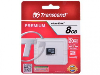 Карта пам'яті Trancend microSDHC 8GB Class 10