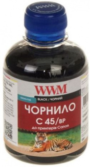 Пігментне чорнило WWM C45/BP Canon MG2140/MG2240/ MG4240/MG7540/MX374/MX394 (Black Pigment) 200ml