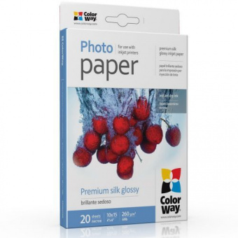 ColorWay 10x15 (50л) 260г/м2 шелковисто глянцевая фотобумага