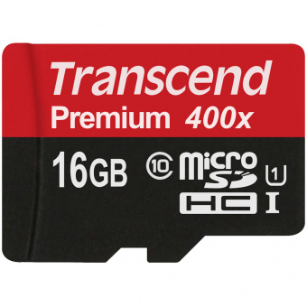Карта пам'яті Trancend microSDHC 16GB UHS-I Class 1 Premium 400x no adapter