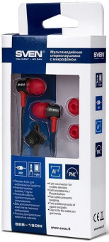 Наушники SVEN SEB 190M (black-red)  Гарнитура