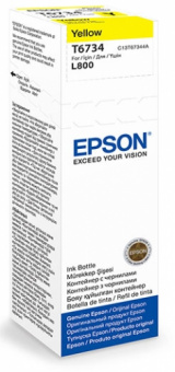 Оригинальные чернила Epson L800/L805/L810/L850/L1800 (Yellow) 70ml (C13T67344A)