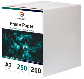 Матовая_Galaxy_А3_250л_260г_коробка Galaxy A3 (250л) 260г/м2 матовий фотопапір