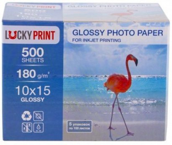 Lucky Print 10x15 (500л) 180г/м2 глянцевая фотобумага