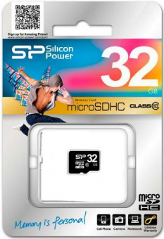 Карта памяти Silicon Power microSDHC 32GB Class 10 UHS-I по adapter