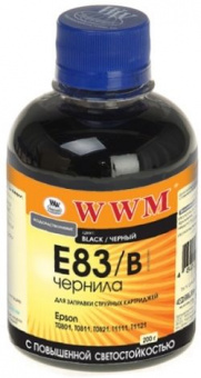 Чорнило WWM E83/B Epson Stylus Photo P50/T50/R270/PX660/ TX650/1410 (Black) 200ml